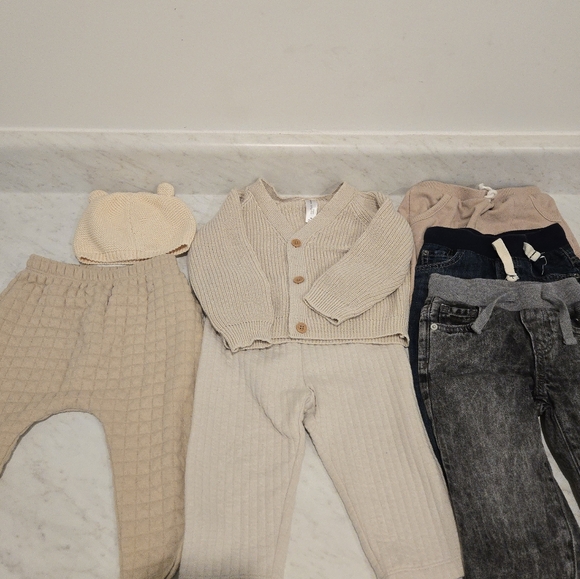 Baby Clothes Bundle 7 Items – Neutral 24M (One 18M) + Hat - Picture 1 of 8